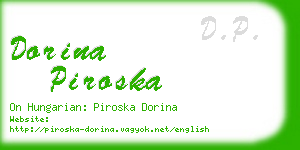 dorina piroska business card